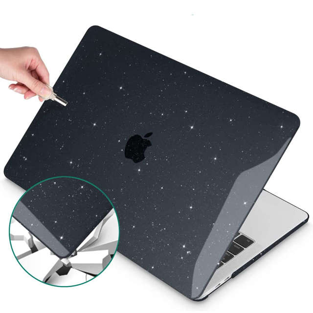 Alogy Etui Hard Case do Apple MacBook Pro 13 2016-2020 Glitter Black