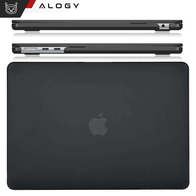 Alogy Etui Hard Case ochronne do Apple Macbook Air 15 M2 2023 A2941 matowe Czarne