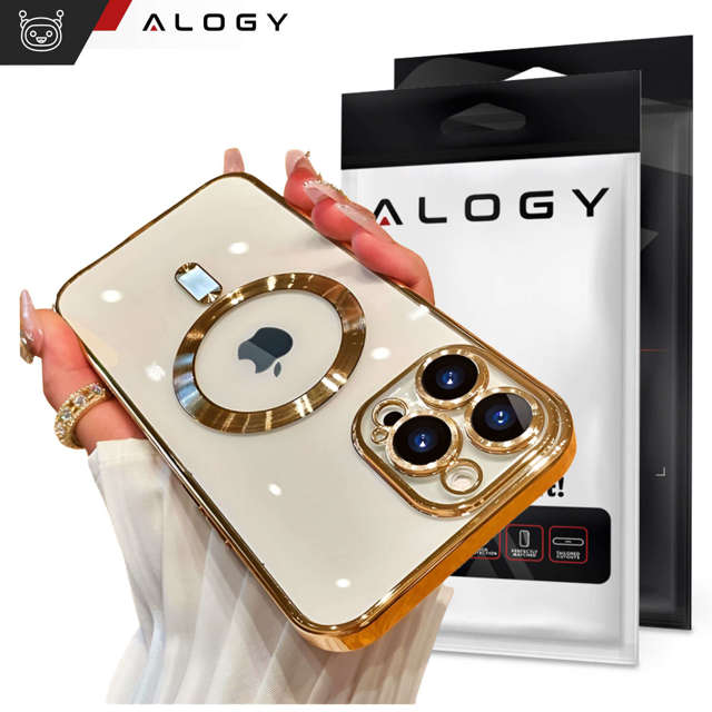 Alogy Etui do Apple iPhone 13 Pro Ring Case obudowa na telefon do MagSafe Złote