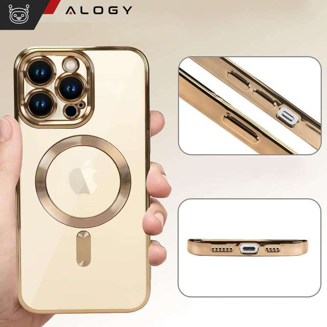 Alogy Etui do Apple iPhone 14 Pro Max Ring Case obudowa na telefon do MagSafe Złote