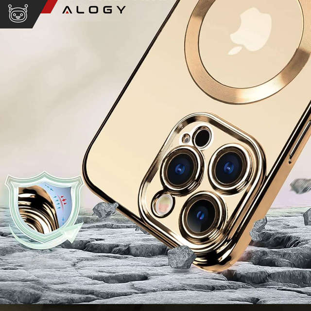 Alogy Etui do Apple iPhone 14 Pro Max Ring Case obudowa na telefon do MagSafe Złote