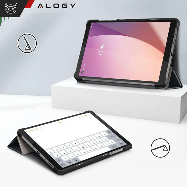 Alogy Etui do Lenovo Tab M8 4gen. TB300XU TB300FU Book Cover Case obudowa ochronne Czarne