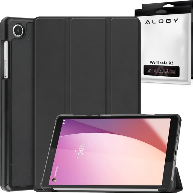 Alogy Etui do Lenovo Tab M8 4gen. TB300XU TB300FU Book Cover Case obudowa ochronne Czarne