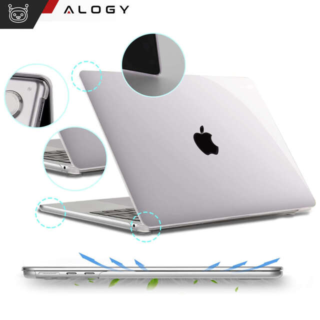 Alogy Etui do Macbook Air 15 M2 2023 A2941 Case obudowa pokrowiec Clear Hard Cover Przezroczyste