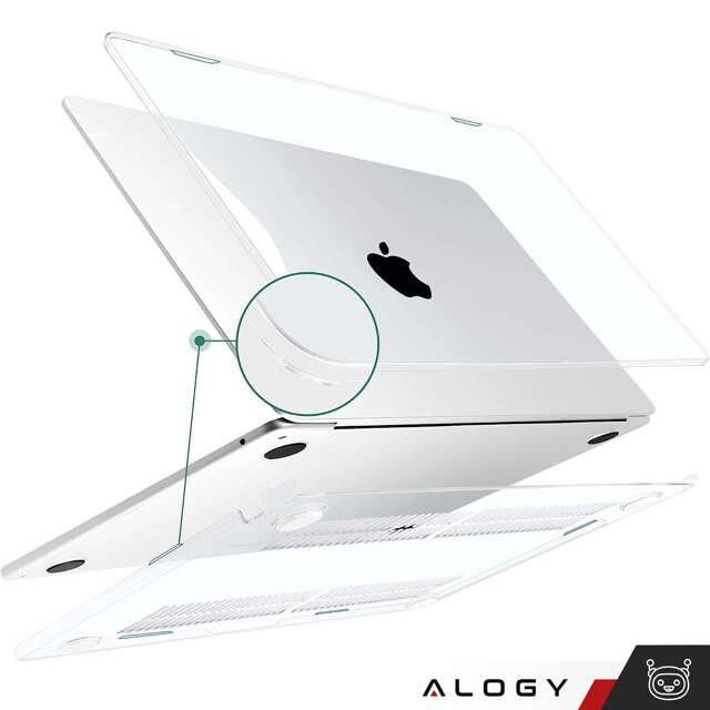 Alogy Etui do Macbook Air 15 M2 2023 A2941 Case obudowa pokrowiec Clear Hard Cover Przezroczyste