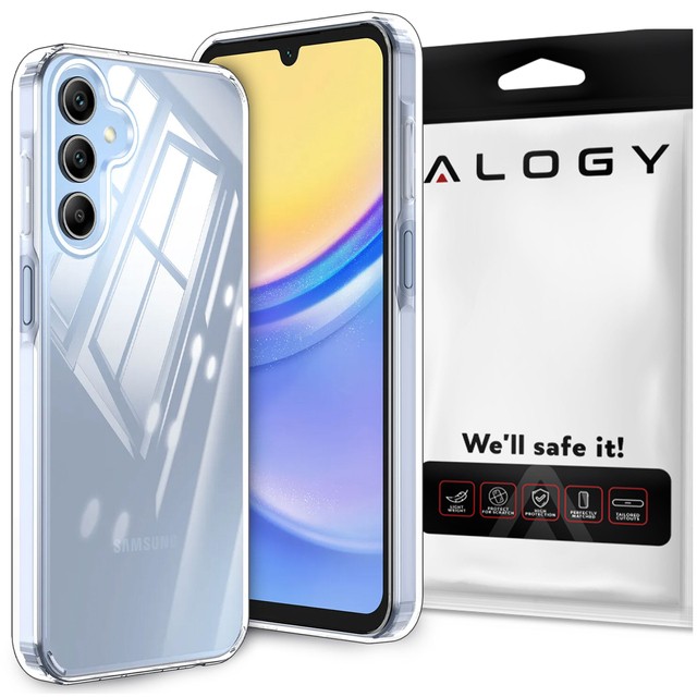 Alogy Etui do Samsung Galaxy A15 4G/5G, Galaxy A25 5G obudowa plecki futerał Hybrid Clear Case Przezroczyste