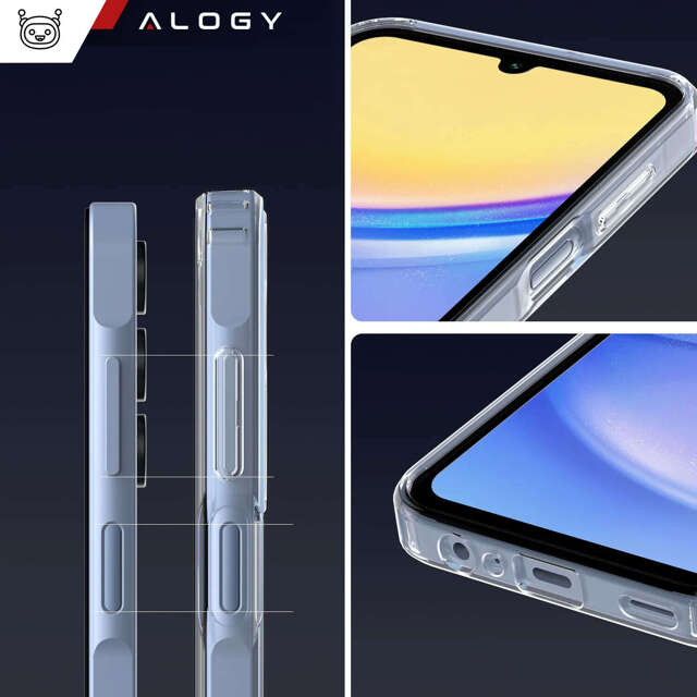 Alogy Etui do Samsung Galaxy A15 4G/5G, Galaxy A25 5G obudowa plecki futerał Hybrid Clear Case Przezroczyste