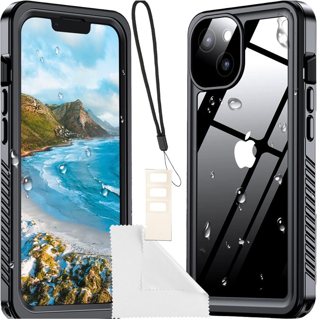 Alogy Etui do iPhone 14 wodoodporne pancerne 360 Case Hybrid ochrona aparatu obiektywów IP68 Waterproof czarne