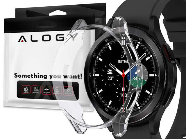 Alogy Etui do smartwatcha do Samsung Galaxy Watch 4 Classic 42mm Przezroczyste