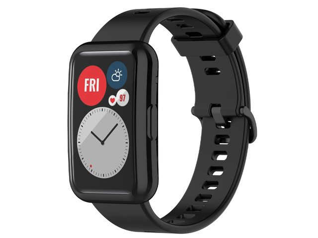 Alogy Etui do smartwatcha silikonowe z folią ochronną do Huawei Watch Fit