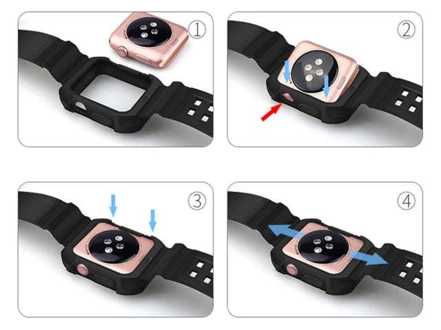 Alogy Etui do smartwatcha z paskiem Armor Case do Apple Watch 1/2/3 38mm