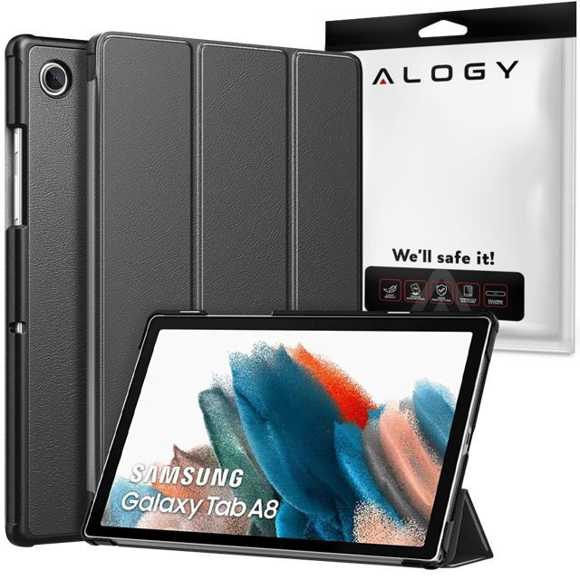 Alogy Etui do tabletu Smart Book do Samsung Galaxy Tab A8 2021 SM-X200/SM-X205 Szary