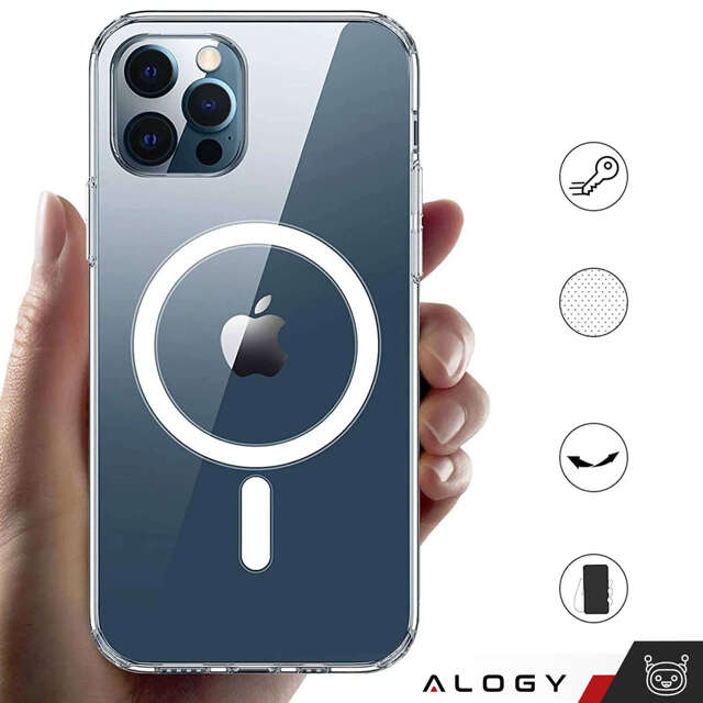 Alogy Etui do telefonu do iPhone 15 Pro Max Hybrid Case do MagSafe magnetyczne Przezroczyste