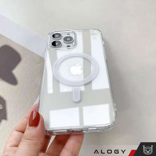 Alogy Etui do telefonu do iPhone 15 Pro Max Hybrid Case do MagSafe magnetyczne Przezroczyste