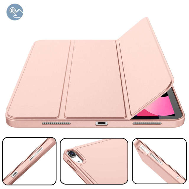 Alogy Etui na tablet Book Cover Pencil Case obudowa z miejscem na rysik do Apple iPad Air 4 2020 / 5 2022 Różowe