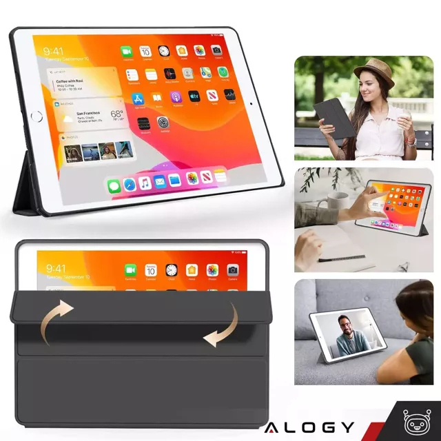 Alogy Etui na tablet Cheap Book Cover TPU + Pencil Space do Apple iPad 10.2 7/8/9Gen 2019/2020/2021 Czarne