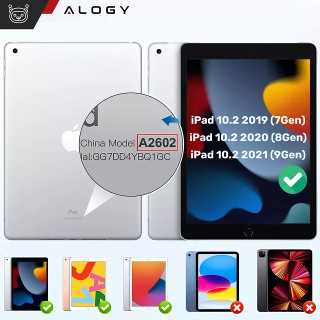 Alogy Etui na tablet Cheap Book Cover TPU + Pencil Space do Apple iPad 10.2 7/8/9Gen 2019/2020/2021 Czarne