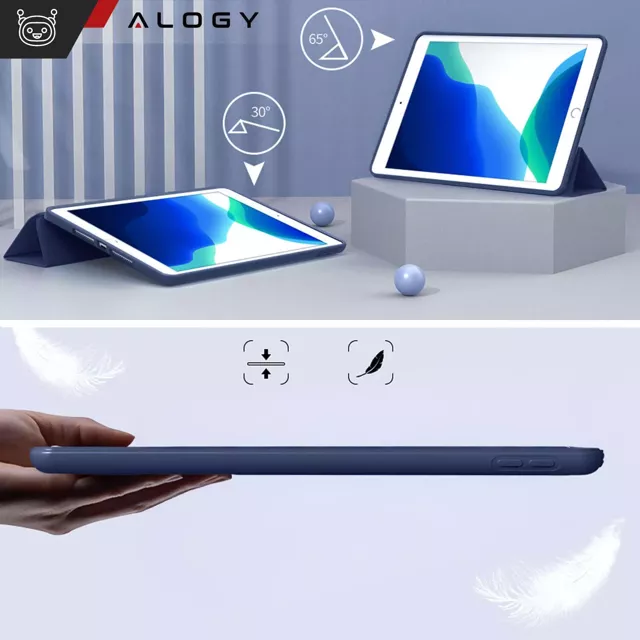 Alogy Etui na tablet Cheap Book Cover TPU + Pencil Space do Apple iPad 10.2 7/8/9Gen 2019/2020/2021 Granatowe