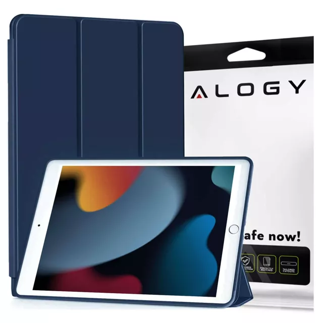 Alogy Etui na tablet Cheap Book Cover TPU + Pencil Space do Apple iPad 10.2 7/8/9Gen 2019/2020/2021 Granatowe