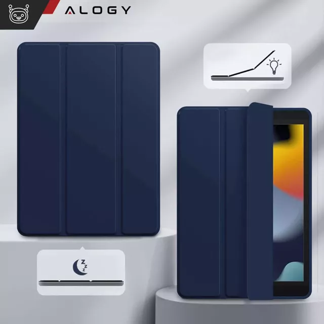 Alogy Etui na tablet Cheap Book Cover TPU + Pencil Space do Apple iPad 10.2 7/8/9Gen 2019/2020/2021 Granatowe