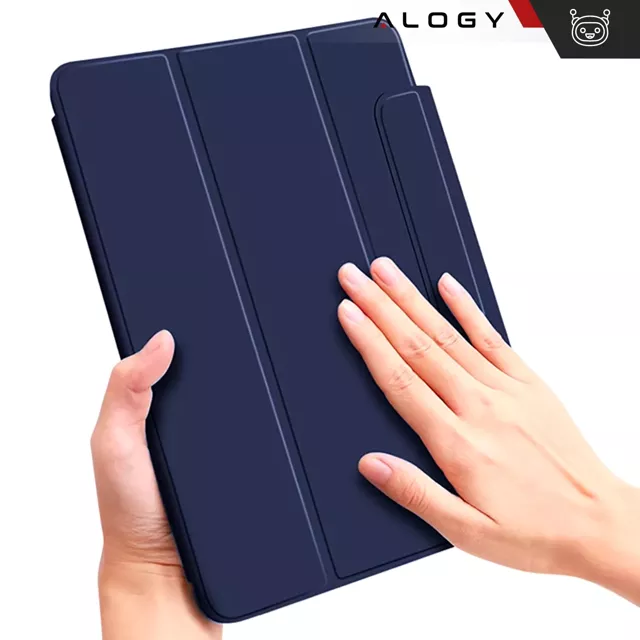 Alogy Etui na tablet Cheap Book Cover TPU + Pencil Space do Apple iPad 10.2 7/8/9Gen 2019/2020/2021 Granatowe