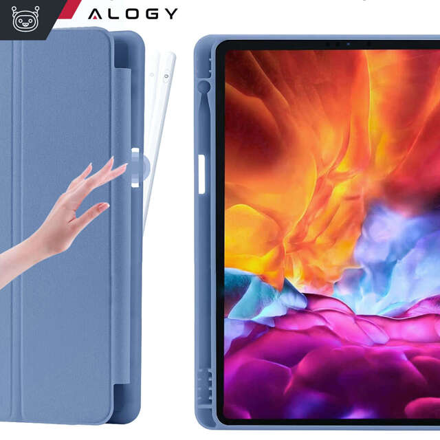 Alogy Etui na tablet Cheap Book Cover TPU + Pencil Space do Apple iPad 10.2 7/8/9Gen 2019/2020/2021 Niebieskie