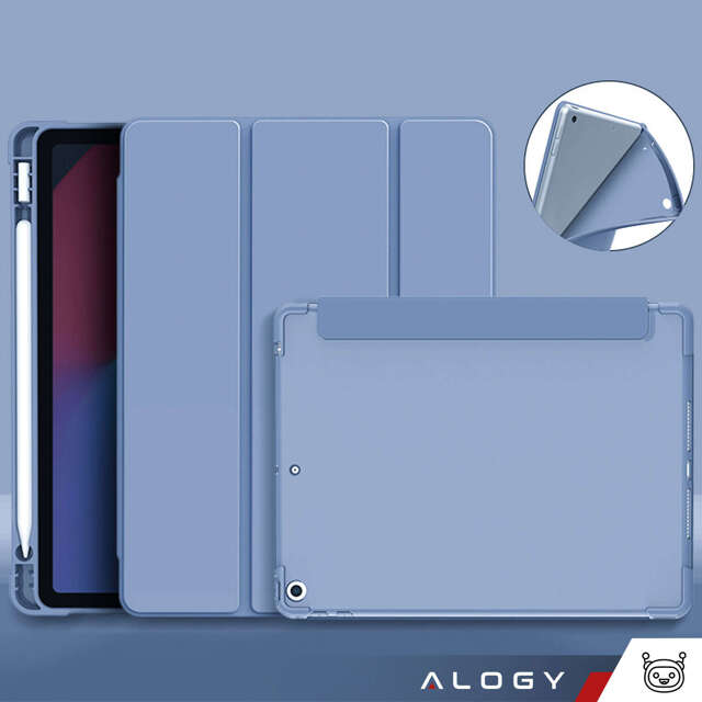 Alogy Etui na tablet Cheap Book Cover TPU + Pencil Space do Apple iPad 10.2 7/8/9Gen 2019/2020/2021 Niebieskie