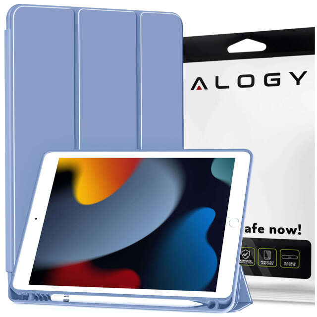 Alogy Etui na tablet Cheap Book Cover TPU + Pencil Space do Apple iPad 10.2 7/8/9Gen 2019/2020/2021 Niebieskie