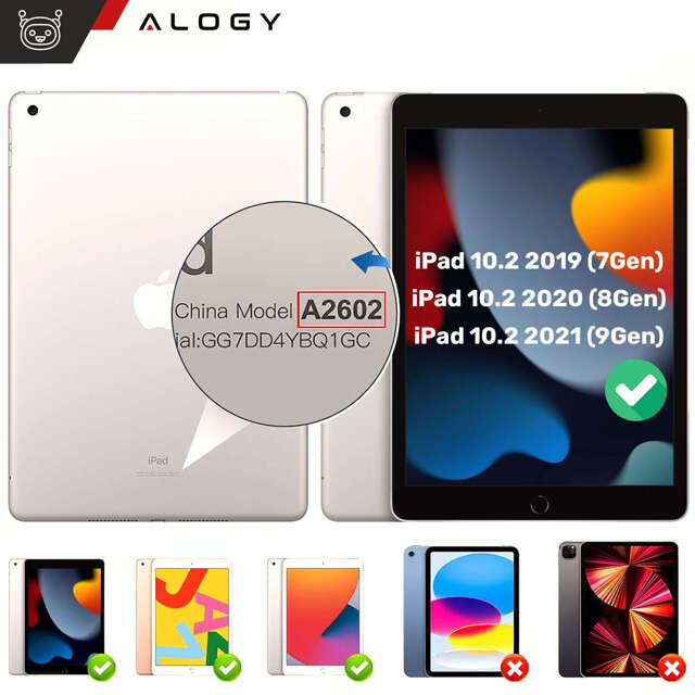 Alogy Etui na tablet Cheap Book Cover TPU + Pencil Space do Apple iPad 10.2 7/8/9Gen 2019/2020/2021 Różowe