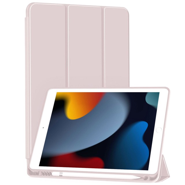 Alogy Etui na tablet Cheap Book Cover TPU + Pencil Space do Apple iPad 10.2 7/8/9Gen 2019/2020/2021 Różowe