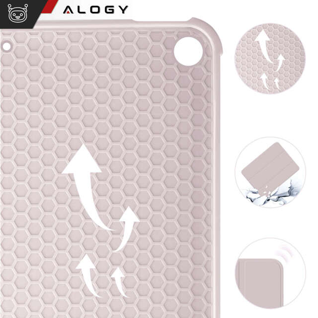 Alogy Etui na tablet Cheap Book Cover TPU + Pencil Space do Apple iPad 10.2 7/8/9Gen 2019/2020/2021 Różowe