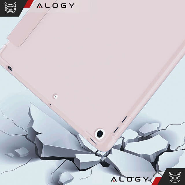 Alogy Etui na tablet Cheap Book Cover TPU + Pencil Space do Apple iPad 10.2 7/8/9Gen 2019/2020/2021 Różowe