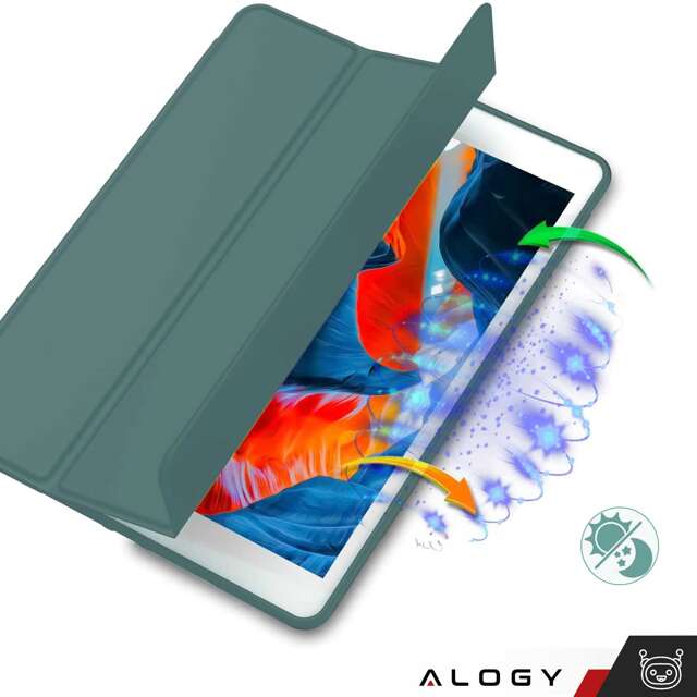 Alogy Etui na tablet Cheap Book Cover TPU + Pencil Space do Apple iPad 10.2 7/8/9Gen 2019/2020/2021 Zielone