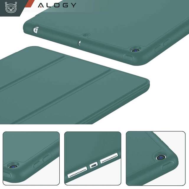 Alogy Etui na tablet Cheap Book Cover TPU + Pencil Space do Apple iPad 10.2 7/8/9Gen 2019/2020/2021 Zielone