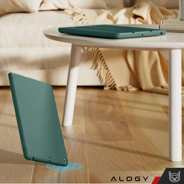 Alogy Etui na tablet Cheap Book Cover TPU + Pencil Space do Apple iPad 10.2 7/8/9Gen 2019/2020/2021 Zielone