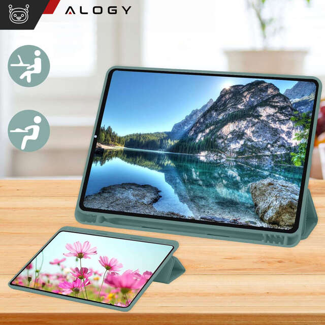 Alogy Etui na tablet Cheap Book Cover TPU + Pencil Space do Apple iPad 10.2 7/8/9Gen 2019/2020/2021 Zielone