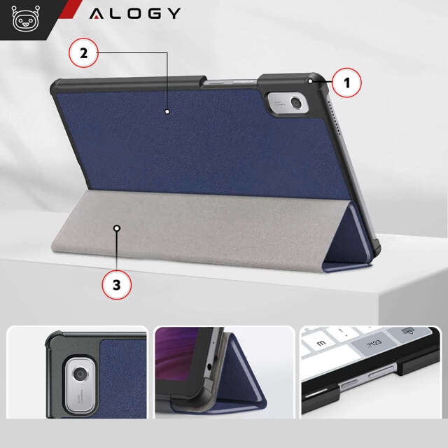 Alogy Etui na tablet Lenovo Tab M9 2023 9" TB310XU TB310FU Book Cover Case Granatowe