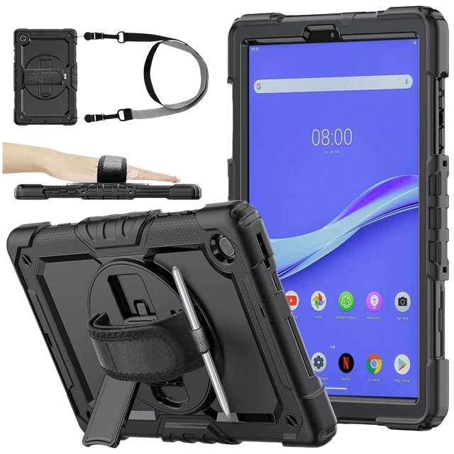 Alogy Etui na tablet Pirate Armor z rzepem i paskiem do Lenovo M10 Plus TB-X606