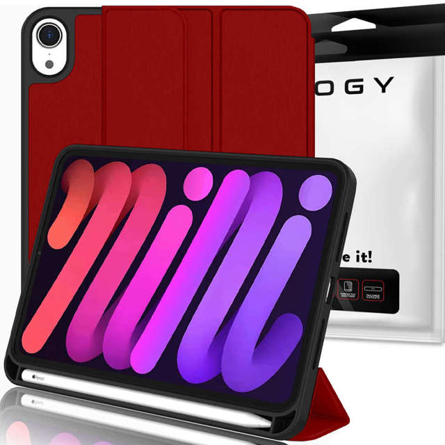 Alogy Etui na tablet Smart Pencil Case do Apple iPad Mini 6 2021 Czerwone