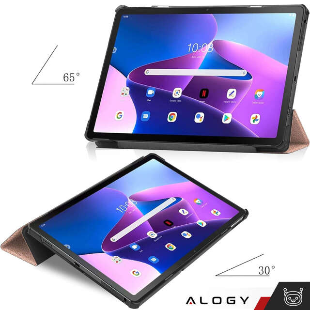 Alogy Etui na tablet do Lenovo Tab M10 Plus 3 Gen 10.6” 2022 TB128XU TB125FU Book Cover Case Różowe złoto