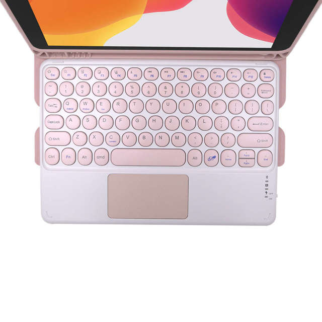 Alogy Etui na tablet magnetyczne klawiatura Bluetooth do Apple iPad 10.2 2019/2020/2021 7/8/9Gen Różowe