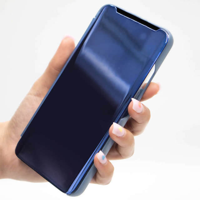 Alogy Etui na telefon Smart View Cover z klapką skórzane do Samsung Galaxy A52 4G/ A52 5G/ A52S 5G Niebieskie