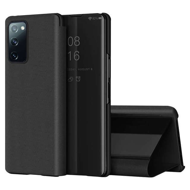 Alogy Etui na telefon Smart View Cover z klapką skórzane do Samsung Galaxy S20 FE 5G Czarne
