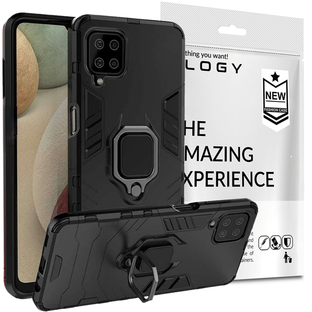 Alogy Etui na telefon Stand Ring Armor do Samsung Galaxy A12/ A12 5G/ M12 czarne