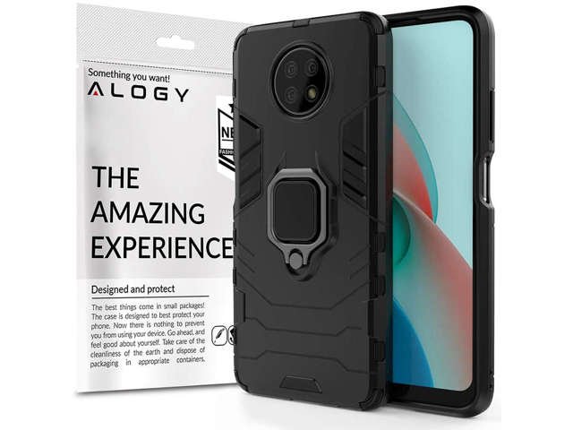 Alogy Etui na telefon Stand Ring Armor do Xiaomi Redmi Note 9T/ 9T 5G czarne