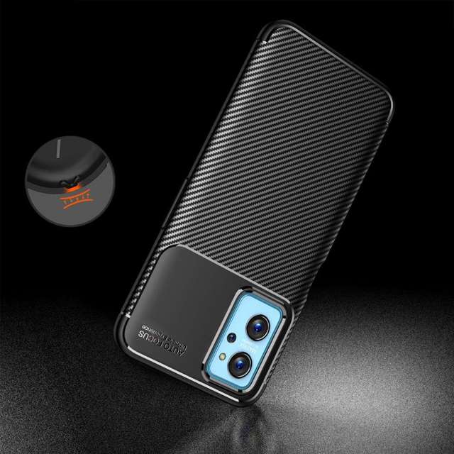 Alogy Etui na telefon do Realme 9i Rugged Armor obudowa TPU Carbon Black