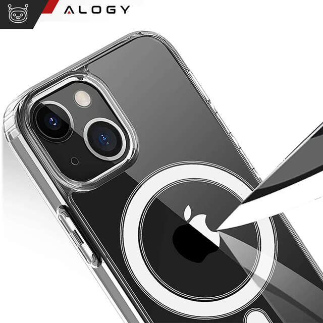 Alogy Etui na telefon do iPhone 15 Plus Hybrid Case do MagSafe magnetyczne Przezroczyste