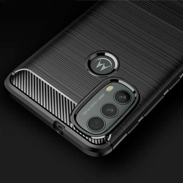Alogy Etui na telefon obudowa Rugged Armor TPU Carbon do Motorola Moto E20/ E30/ E40 Black