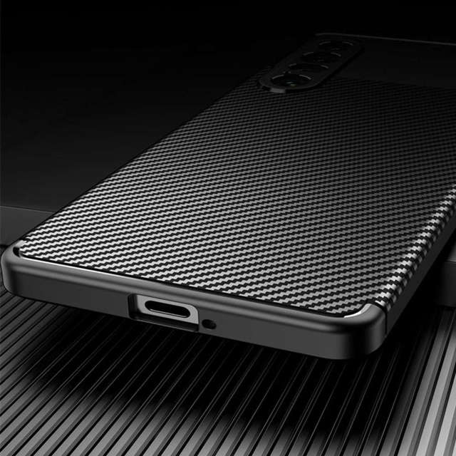 Alogy Etui na telefon obudowa ochronna Carbon Case do Sony Xperia 1 IV 2022 Black