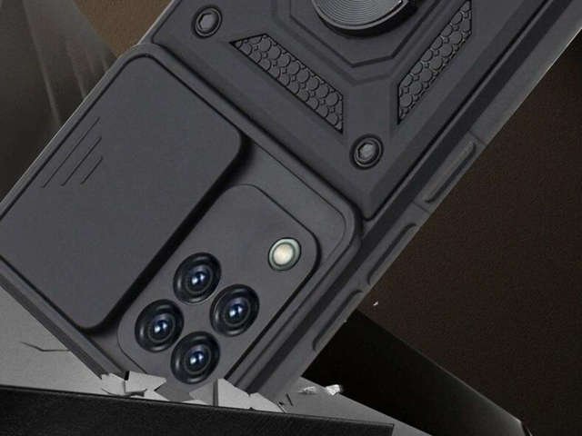 Alogy Etui na telefon obudowa z osłoną aparatu Stand Ring Armor do Galaxy A22 4G
